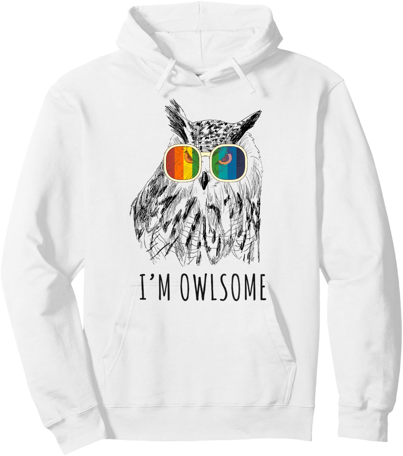 I'm Owlsome Cute Owl Women Girls Owl Lover Gifts Hoodie - Hoodie | White