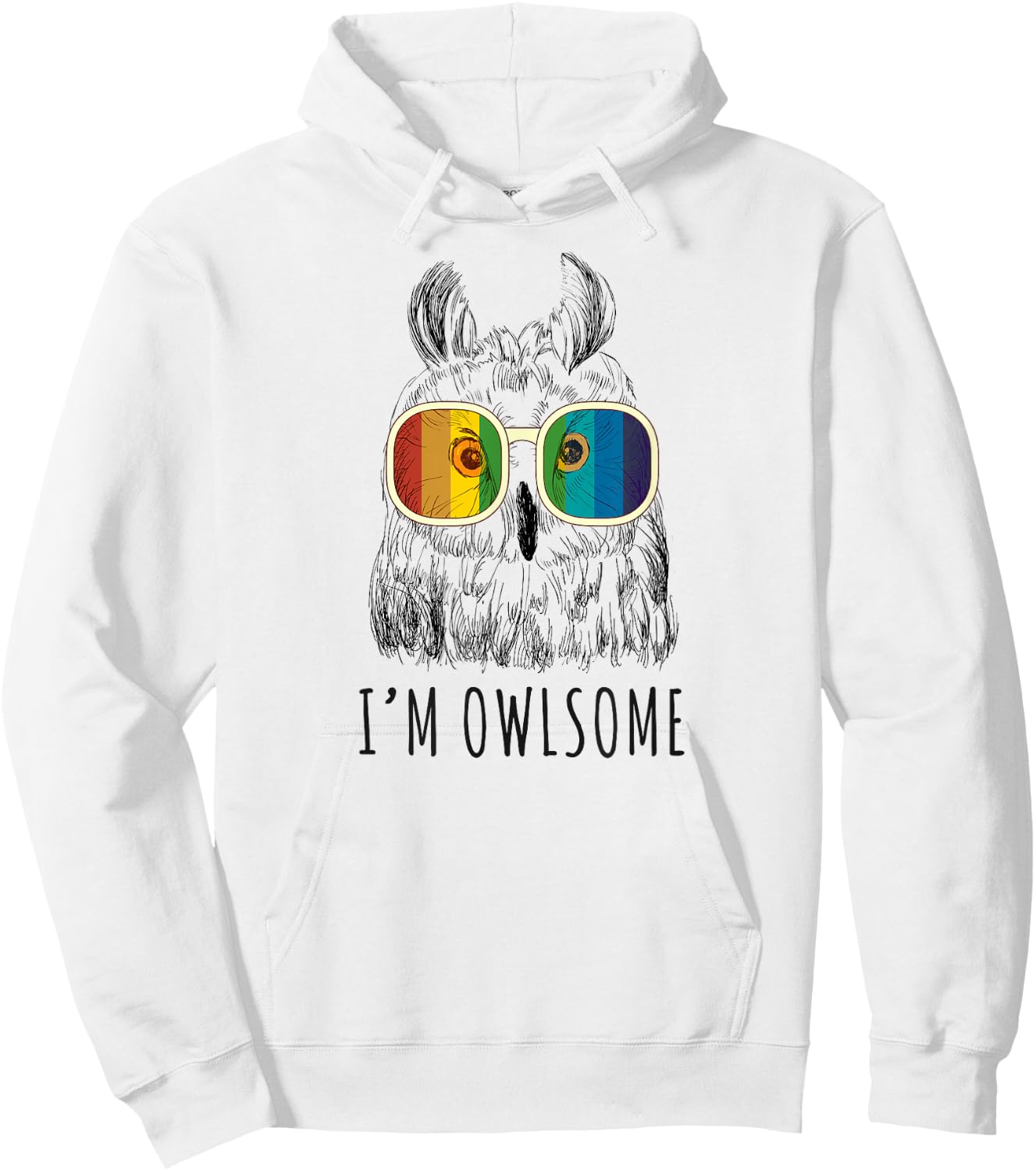 I'm Owlsome Cute Owl Shirts Women, Girls, Owl Lover Gifts Hoodie - Hoodie | White