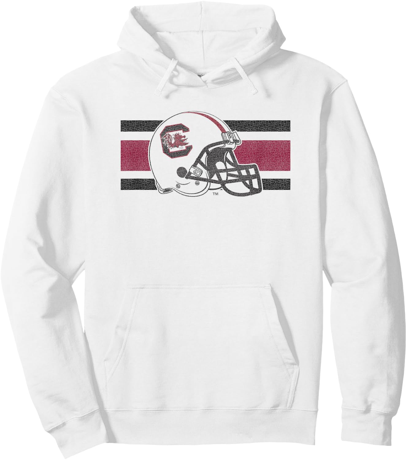 South Carolina Gamecocks Football Retro Helmet White Hoodie - Hoodie | White