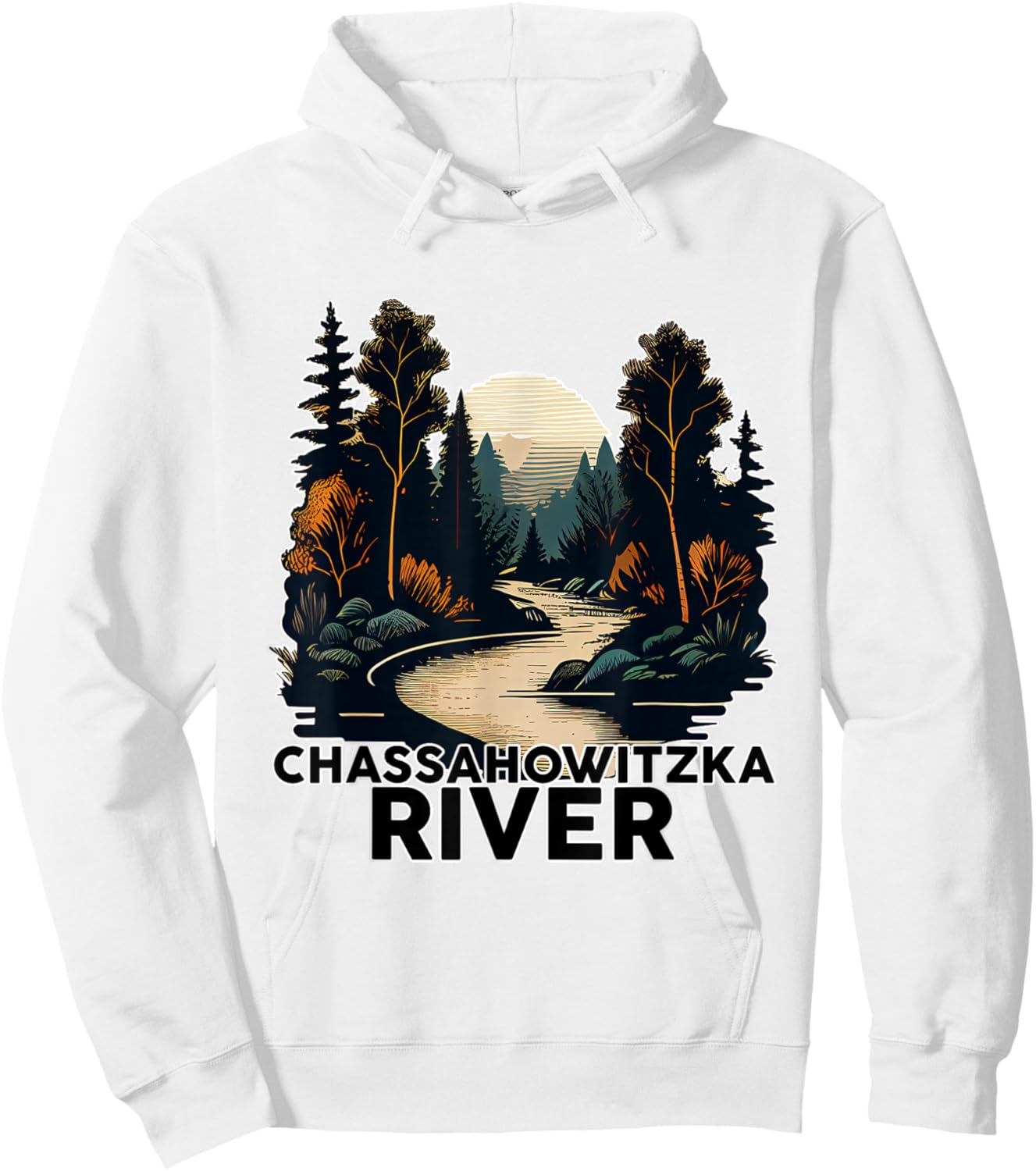 Chassahowitzka River Retro River Chassahowitzka Hoodie - Hoodie | White