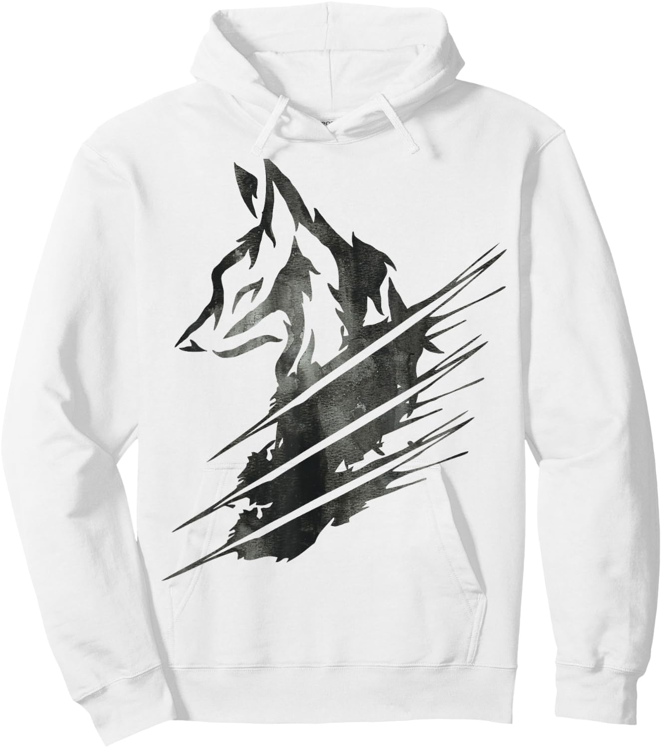 Wolf, Wolves, Animal, Claw, Howl, Moon, Graphic, Gift Hoodie - Hoodie | White