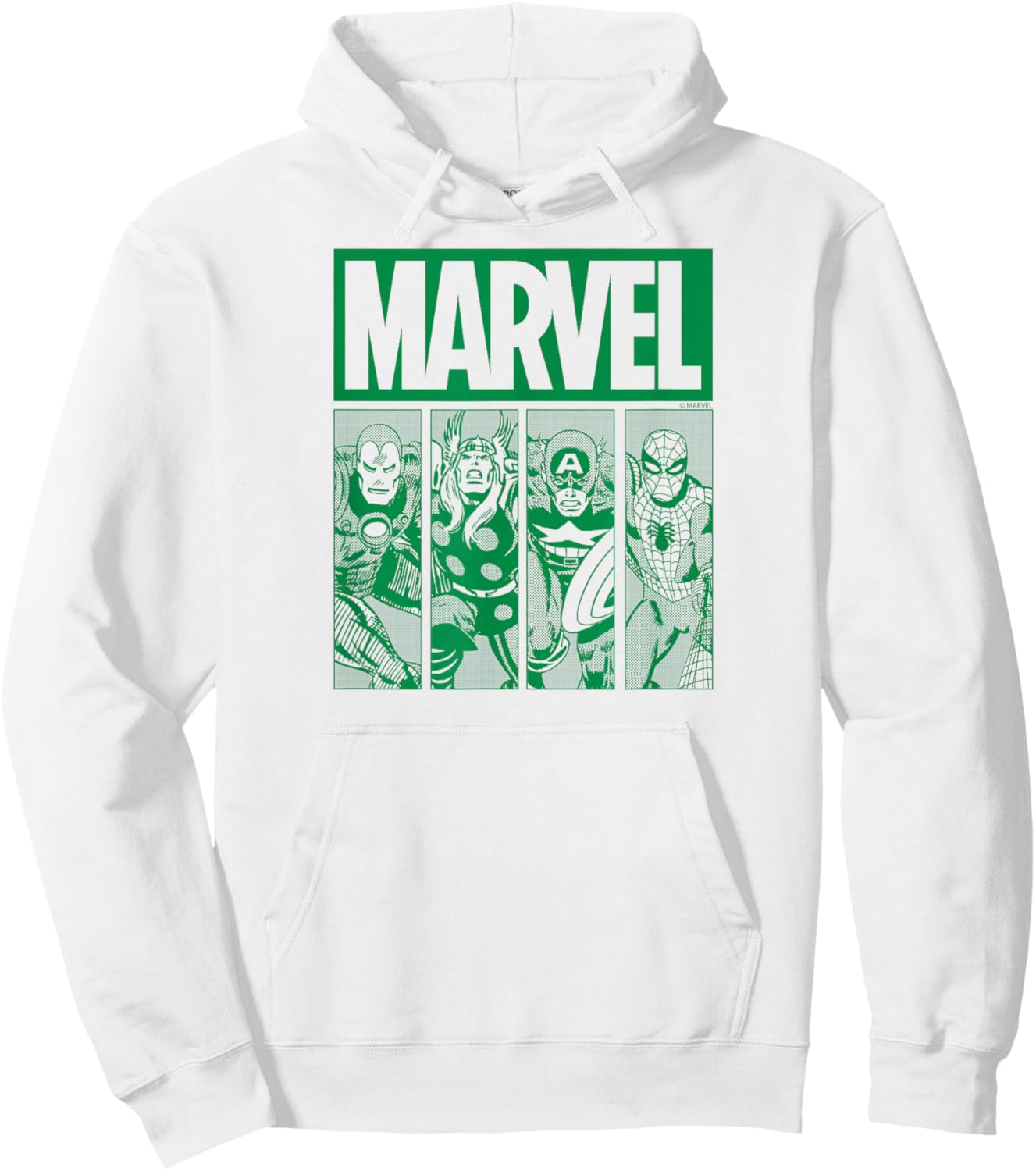 Marvel - Green Grid St. Patrick's Day Hoodie - Hoodie | White