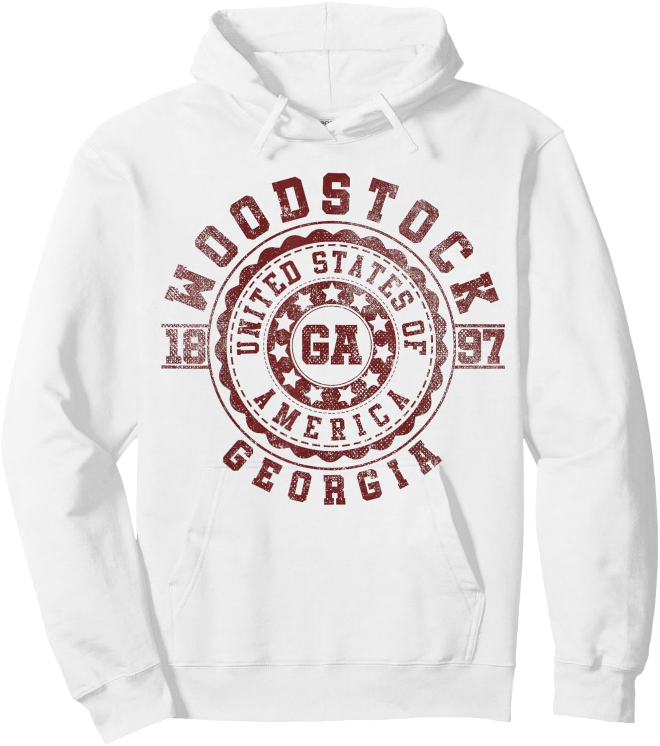 Woodstock GA | Georgia | Vintage City Apparels Hoodie - Hoodie | White