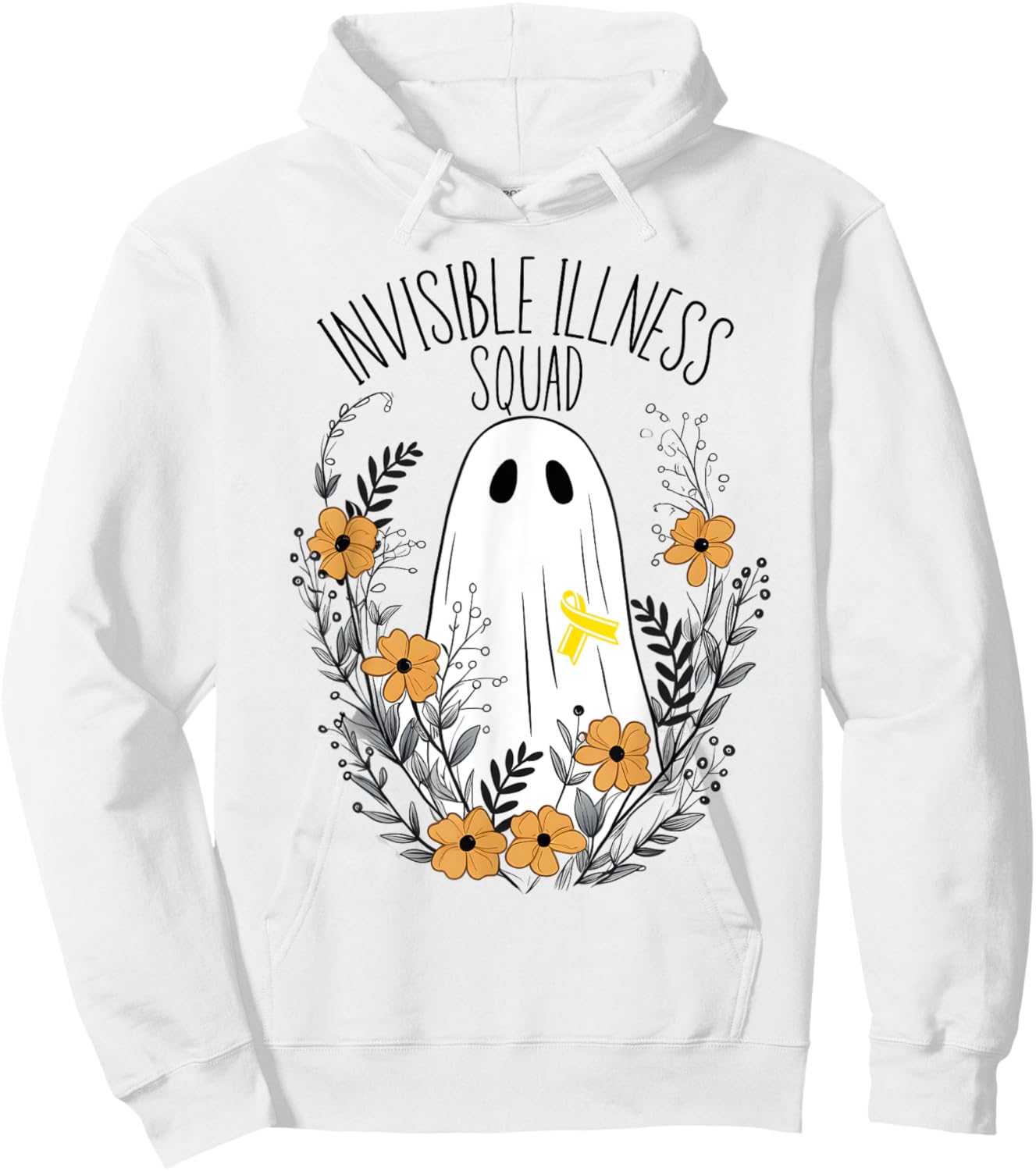 Invisible Illness Ghost Endometriosis Awareness Women's Hoodie - Hoodie | White