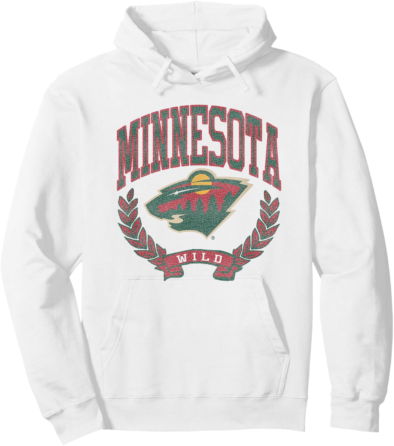 Minnesota Wild Vintage Victory Gray Officially Licensed Hoodie - Hoodie | White