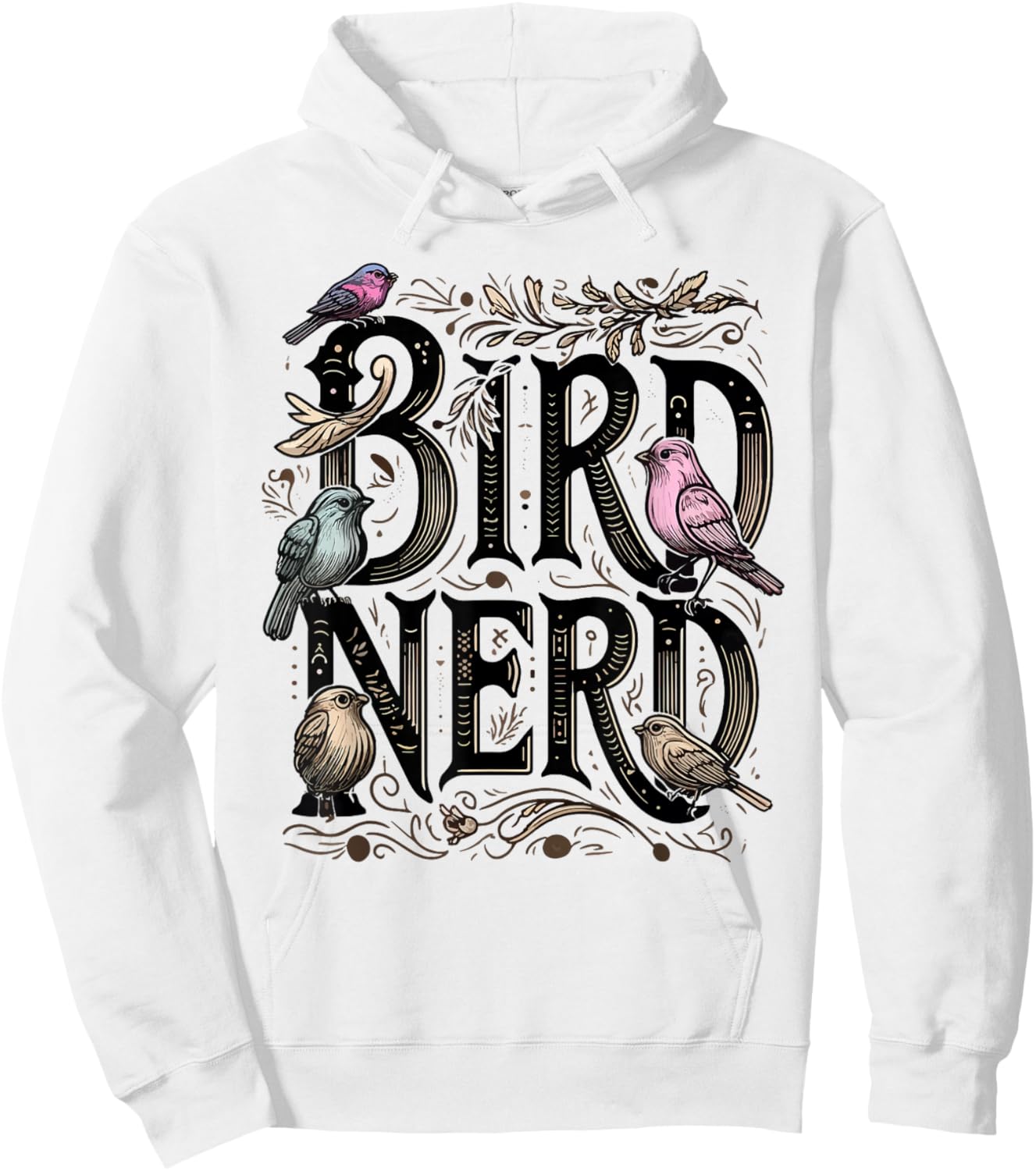 Bird Nerd Funny Birdwatching Birdwatcher Bird Lover Cute Hoodie - Hoodie | White