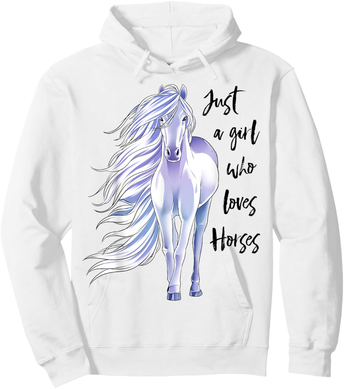 Just A Girl Who Loves Horses Horseback Riding Women Girl Hoodie - Hoodie | White