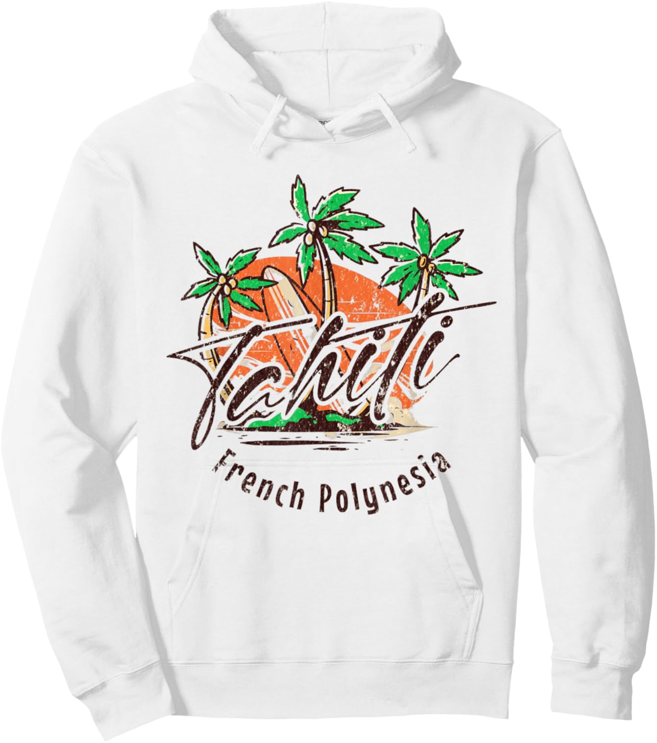 Retro Tahiti French Polynesia - Tahiti Hoodie - Hoodie | White