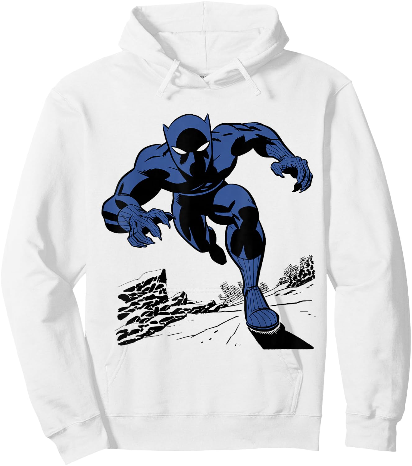 Marvel Black Panther Retro Comic Art Hoodie - Hoodie | White