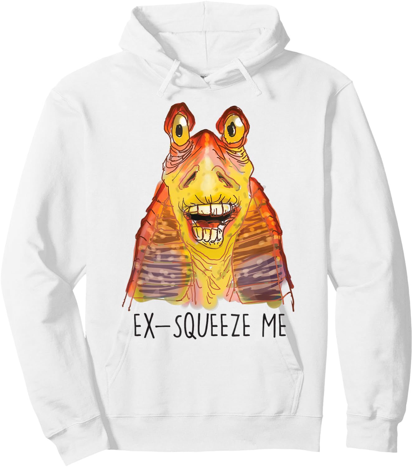 Star Wars Jar Jar Binks Ex-Squeeze Me Hoodie - Hoodie | White