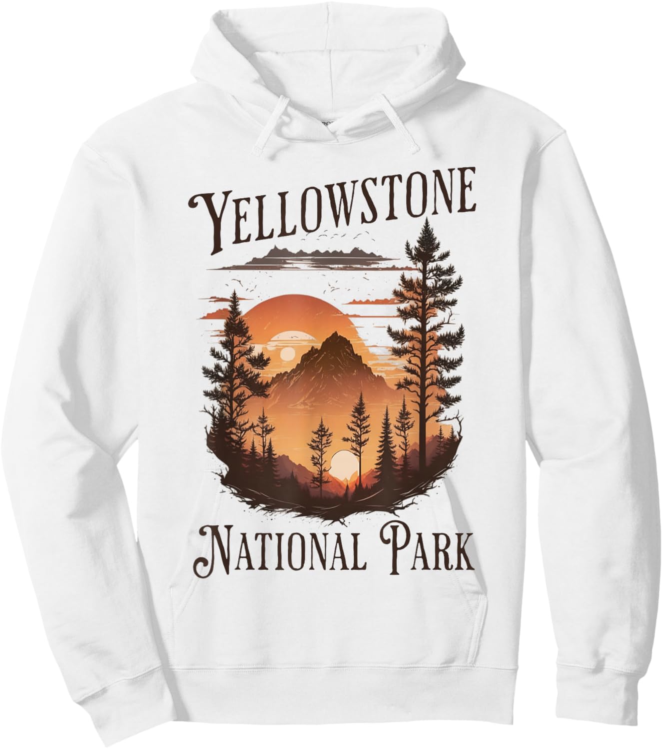 Yellowstone National Park Hoodie - Hoodie | White