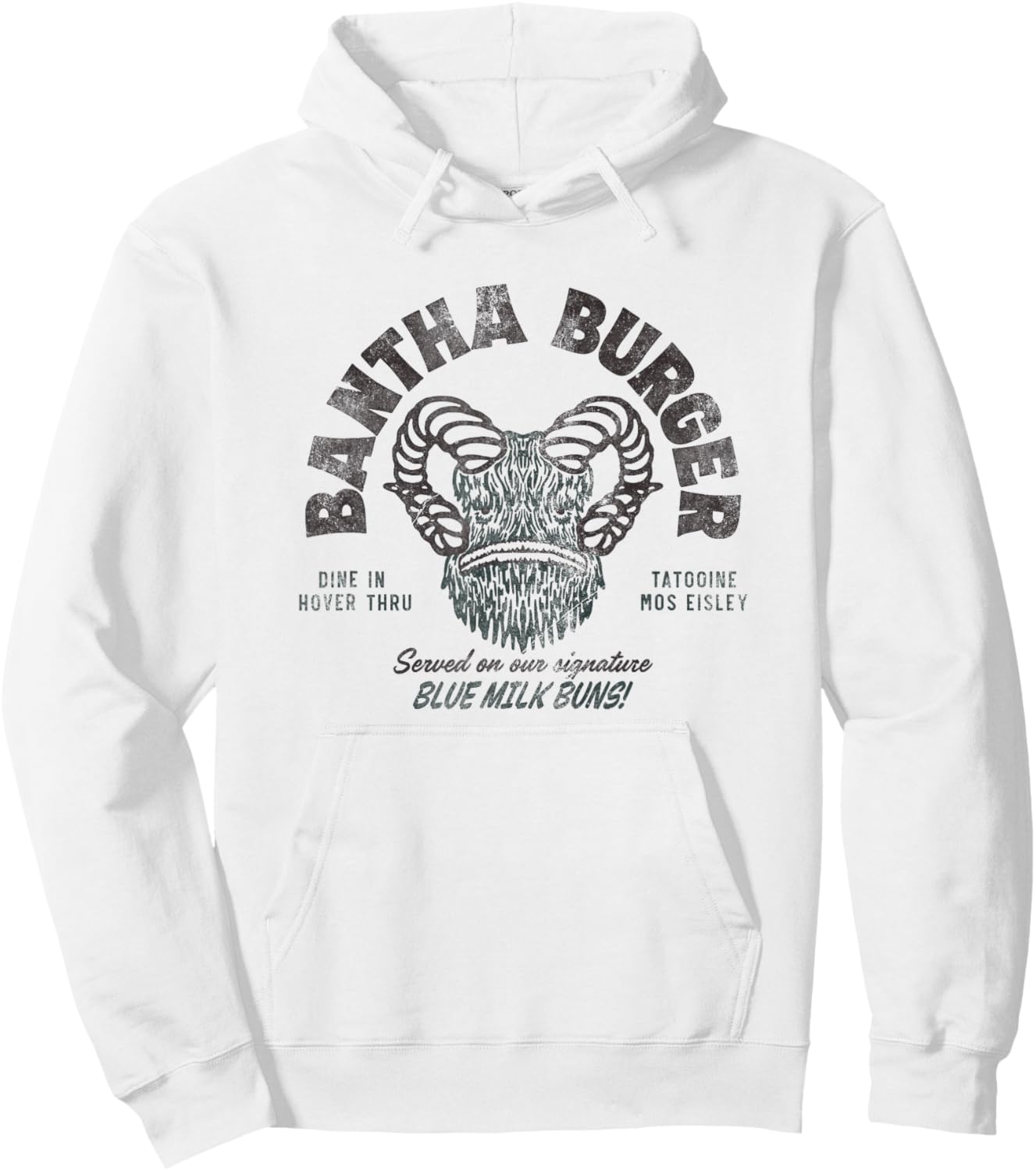 Star Wars Bantha Burger Black Hoodie - Hoodie | White