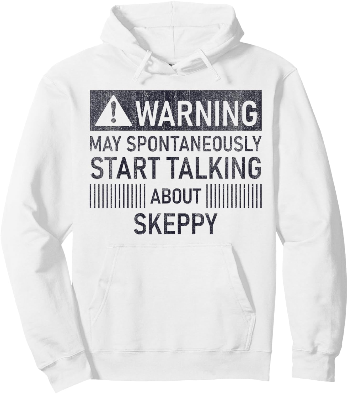 Warning May Spontaneously Start Talking About Skeppy Hoodie - Hoodie | White