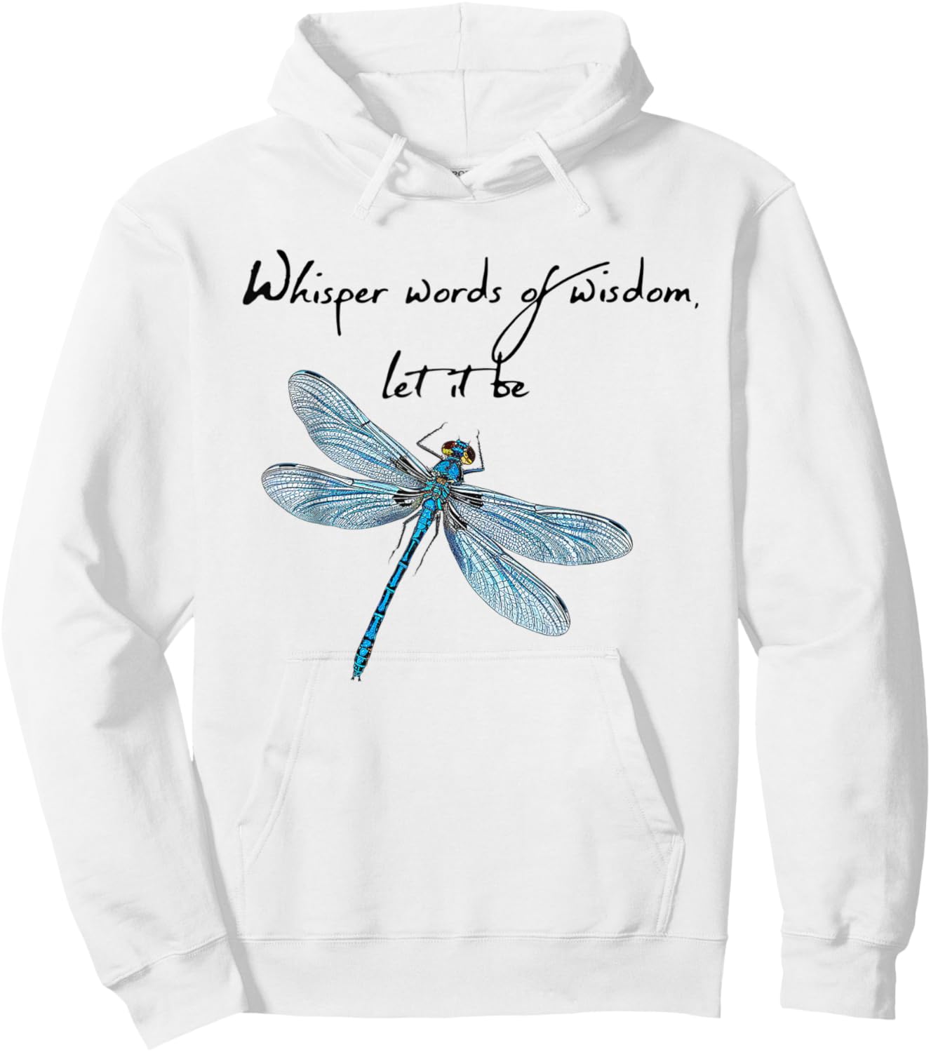 Teepuc Music Dragonfly Whisper Words Of Wisdom Dragon Fly -Adults & Kids Hoodie - Hoodie | White