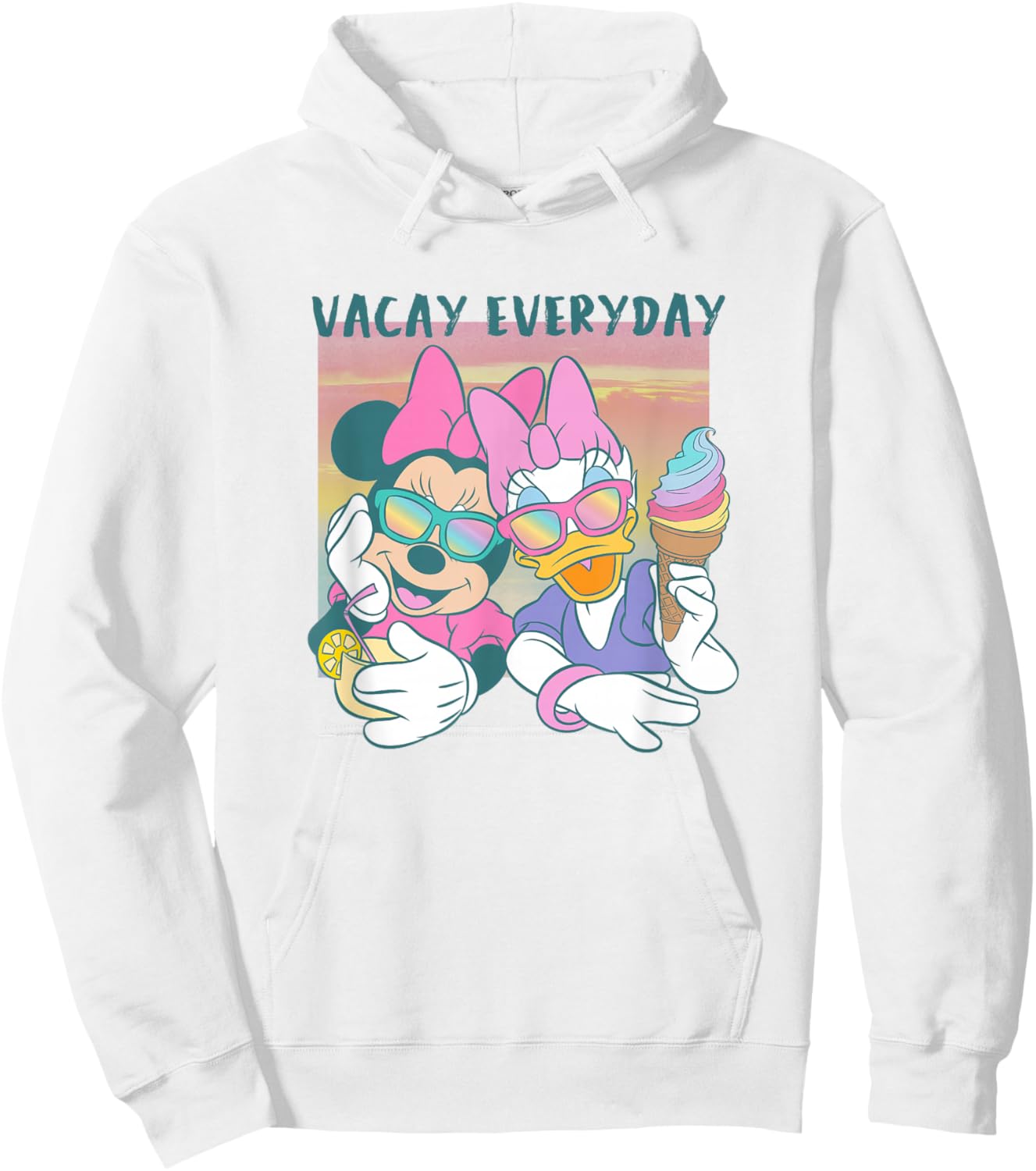 Disney Mickey and Friends Minnie & Daisy Vacay Everyday Hoodie - Hoodie | White