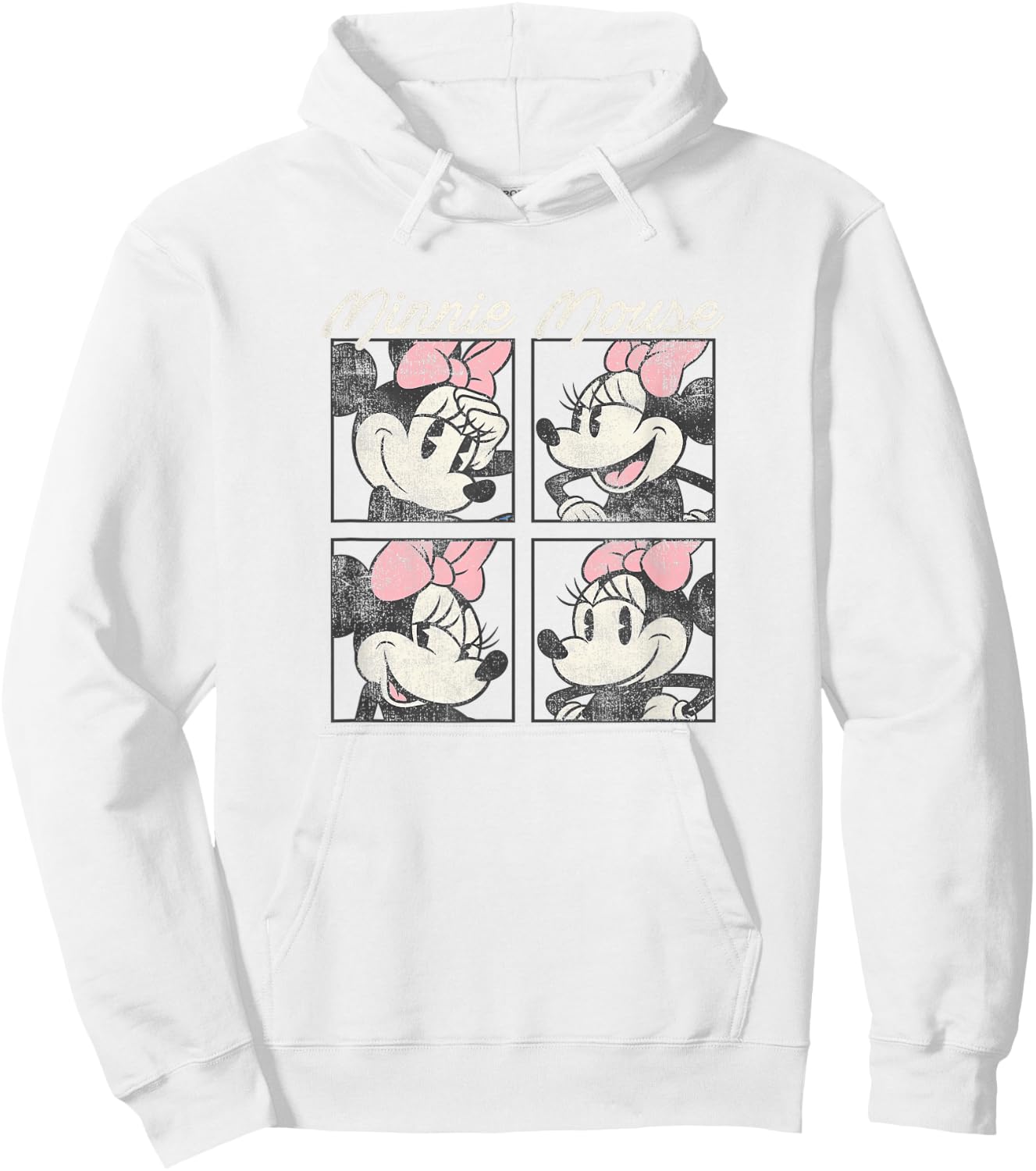 Disney Mickey And Friends Minnie Mouse Vintage Box Up Hoodie - Hoodie | White