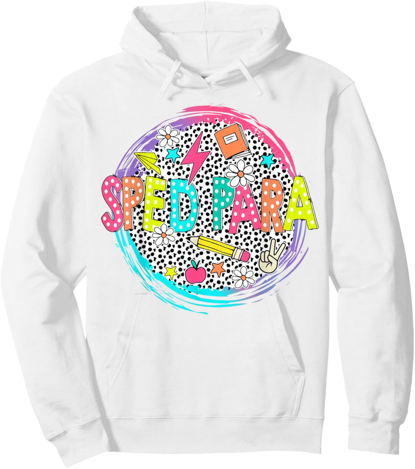 Cute Sped Para Shirt First Day of school Back to school gift Hoodie - Hoodie | White