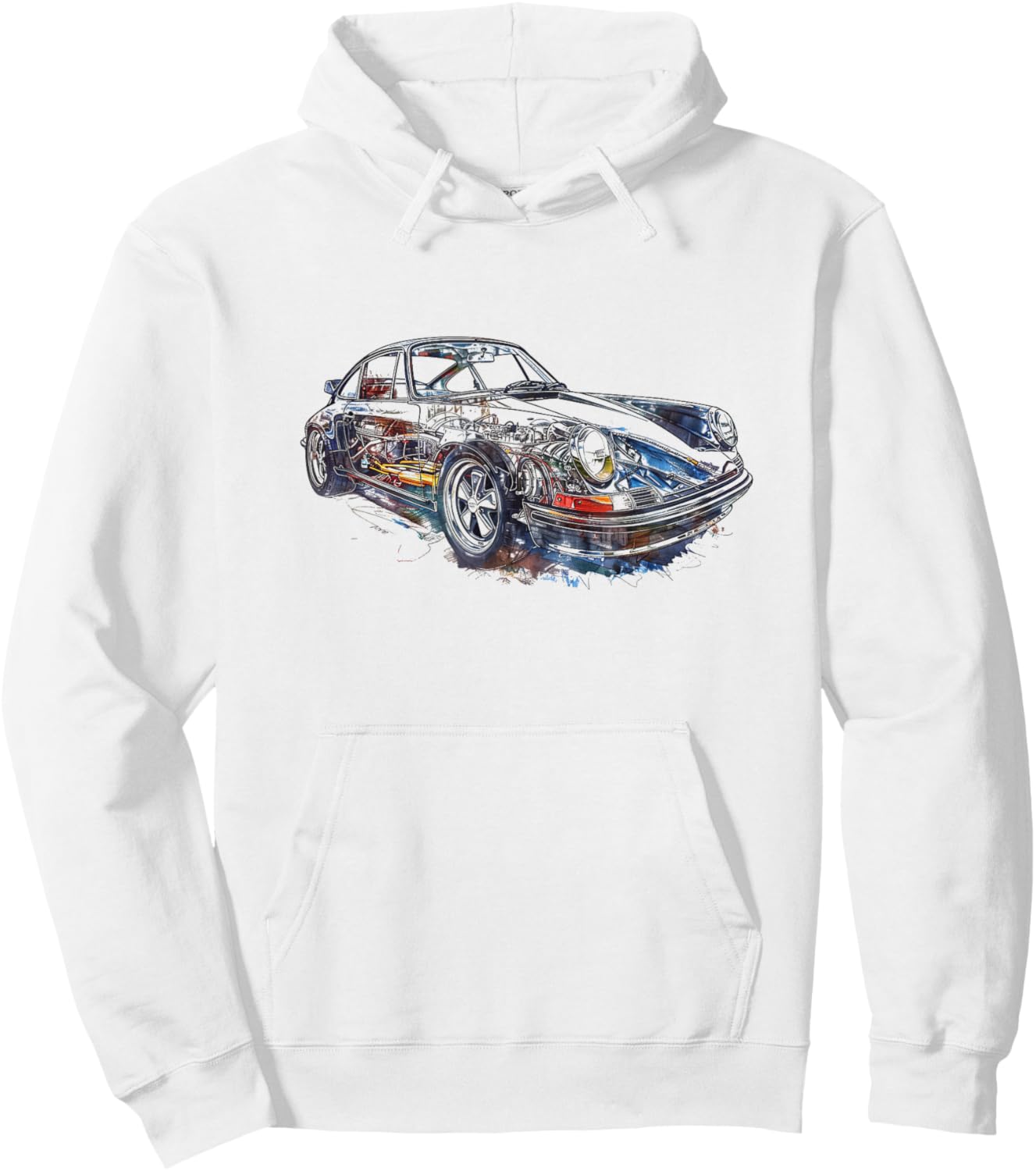Vintage 911 Classic Sports Car Hoodie - Hoodie | White