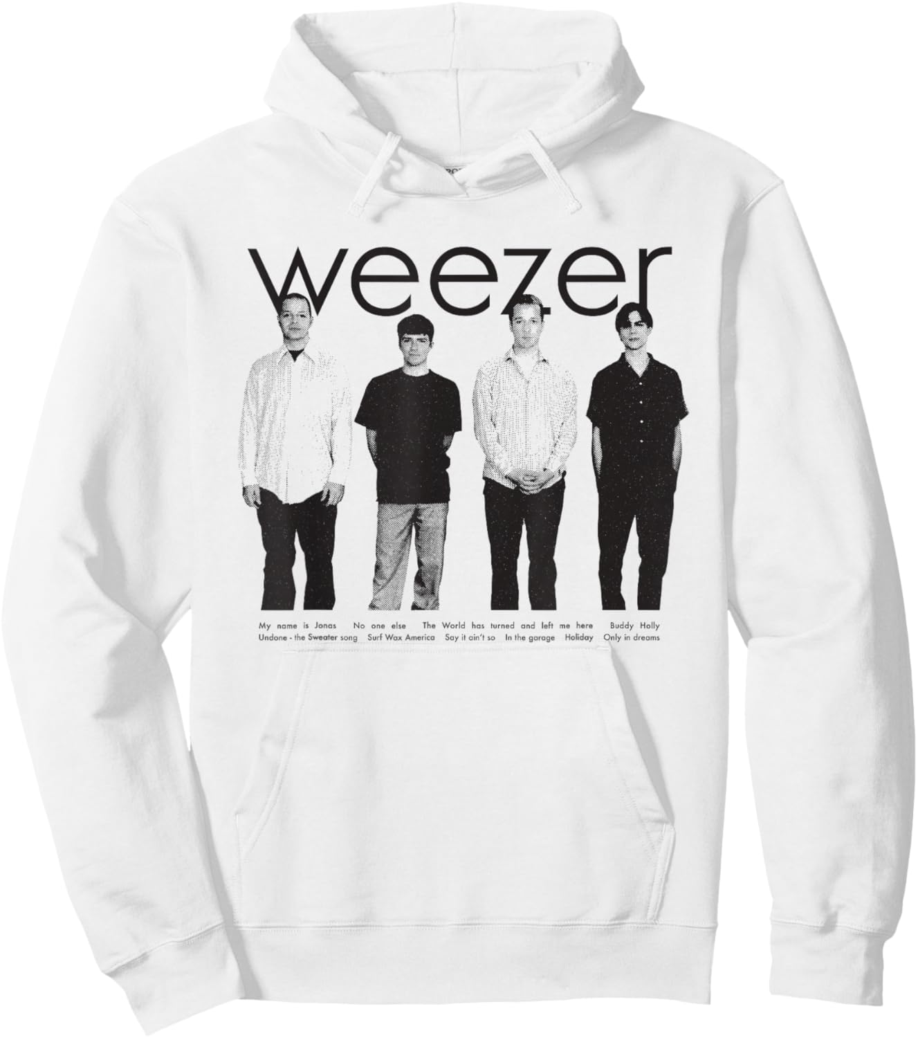 Weezer - Blue Album Anniversary Tracklist Hoodie - Hoodie | White