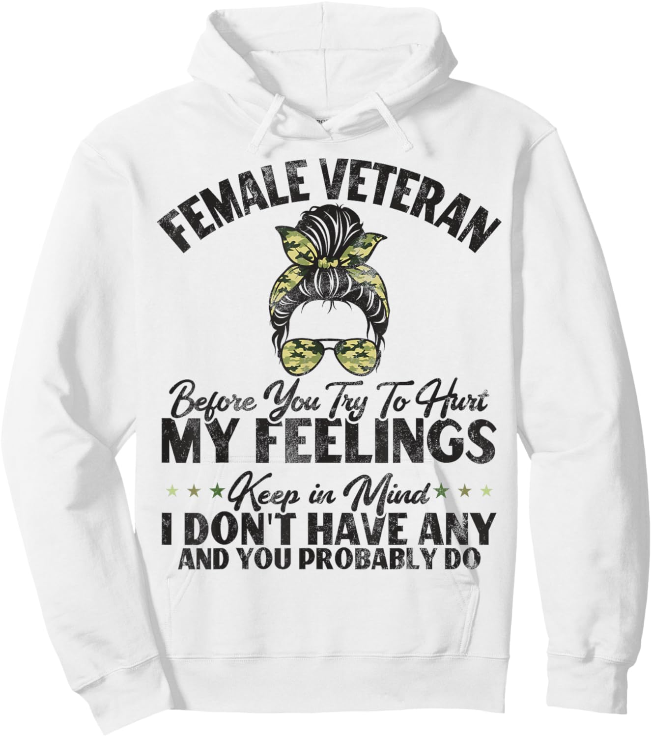 Female Veteran Veteran's Day Women Veteran Soldier Patriotic Hoodie - Hoodie | White