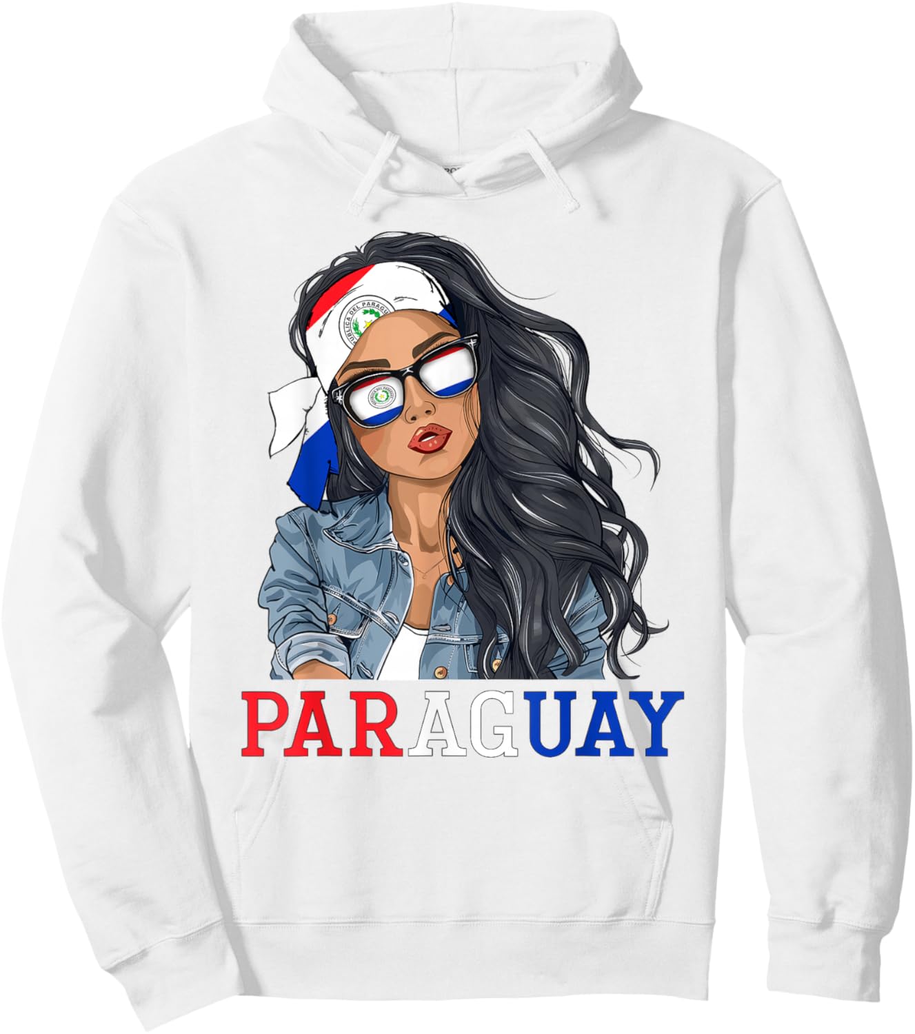 Paraguayan Woman Products Flag Uniform Heritage Paraguay Hoodie - Hoodie | White