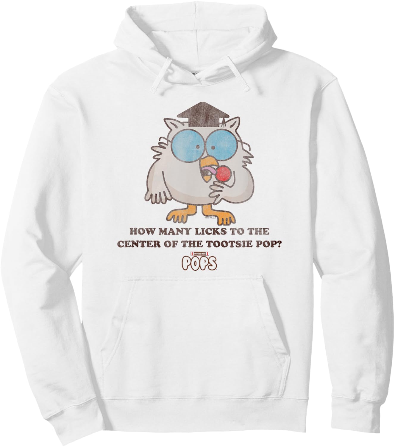Tootsie Roll Pop Owl How Many Licks To The Center Hoodie - Hoodie | White
