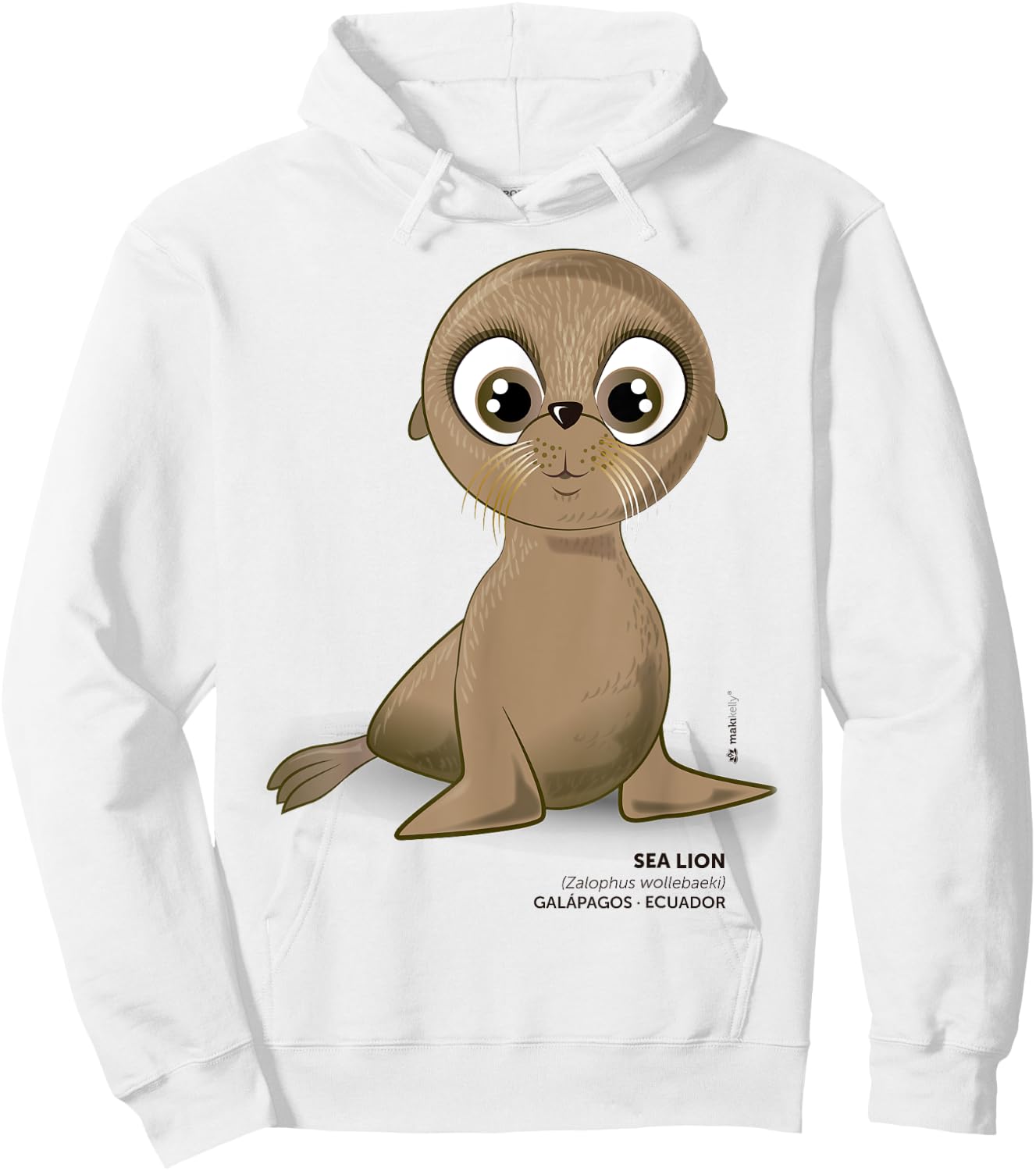 Galapagos Sea Lion Hoodie - Hoodie | White