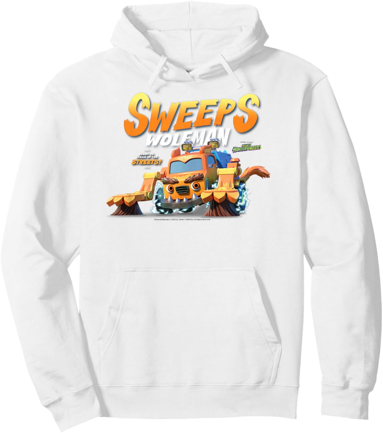 DreamWorks Mighty MonsterWheelies Sweeps Wolfman Hoodie - Hoodie | White