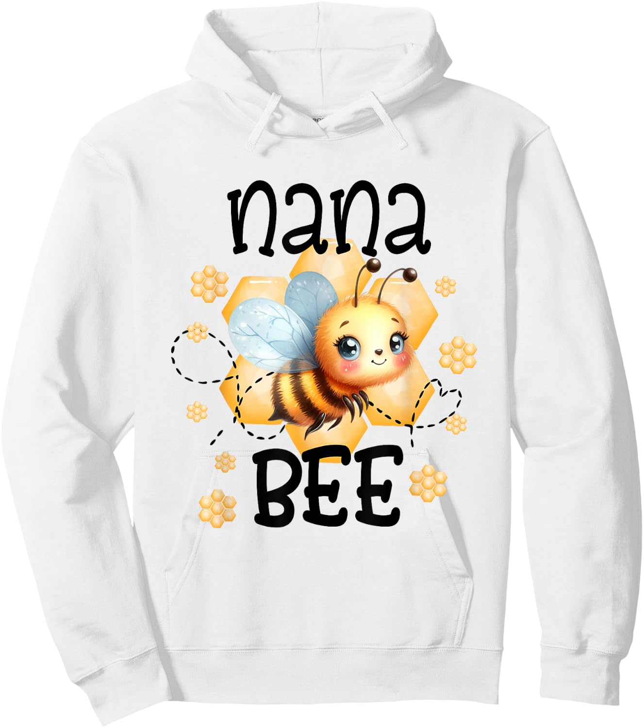 NANA of the Bee Day Girl Boy Birthday Party Theme Outfit Hoodie - Hoodie | White