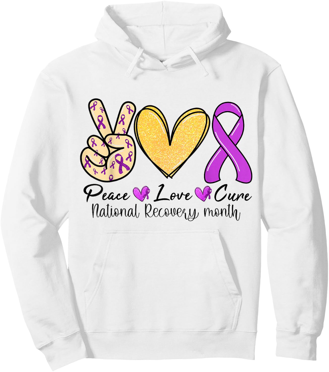 National Recovery month Warrior Addiction Recovery Awareness Hoodie - Hoodie | White