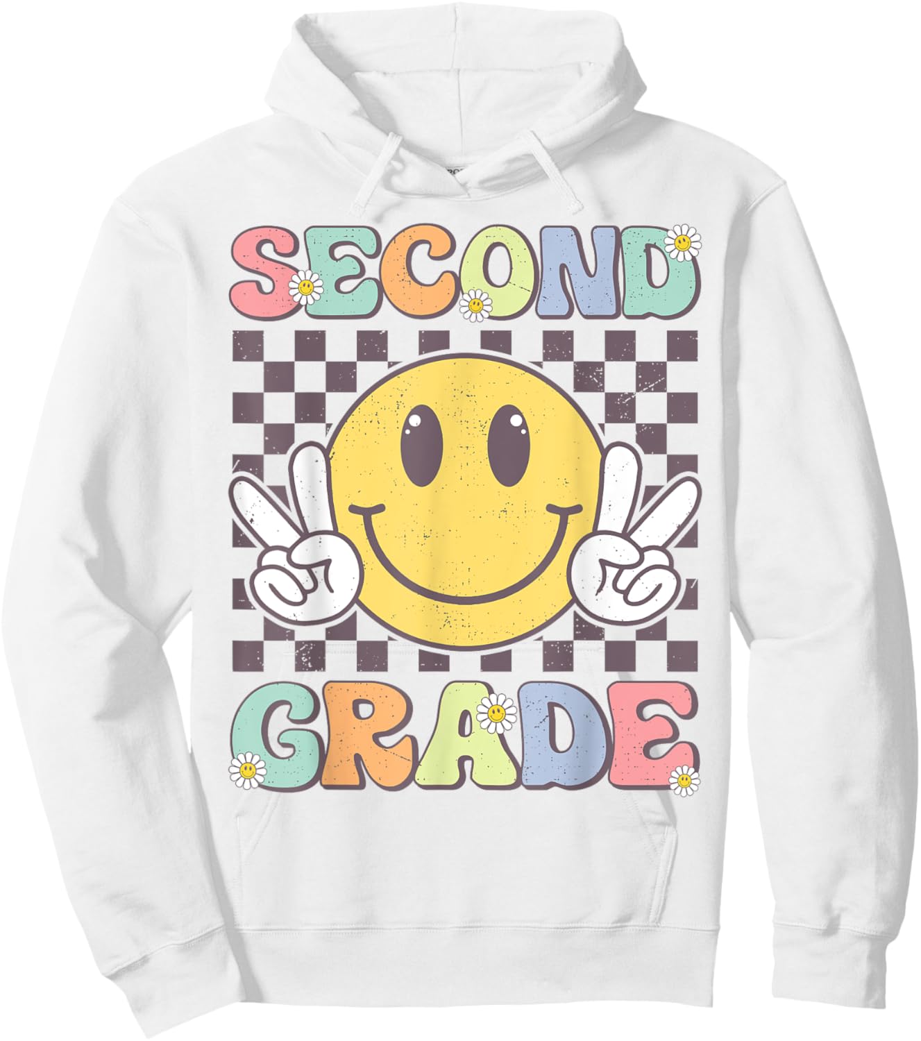 Second Grade Teachers Boys Girls Smile Face 2nd Grade Team Hoodie - Hoodie | White