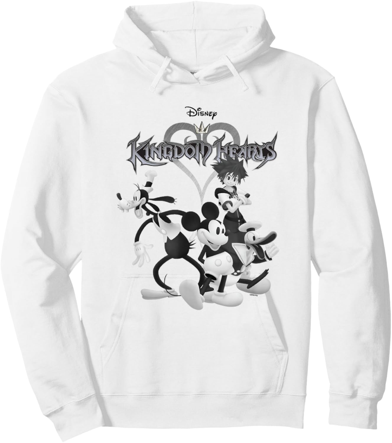 Kingdom Hearts Steamboat Heroes Black and White Hoodie - Hoodie | White