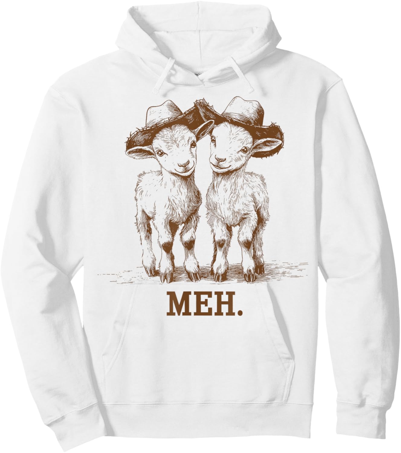 Meh Goat Meme Farm Animal Funny Farmer Animals Lover Hoodie - Hoodie | White