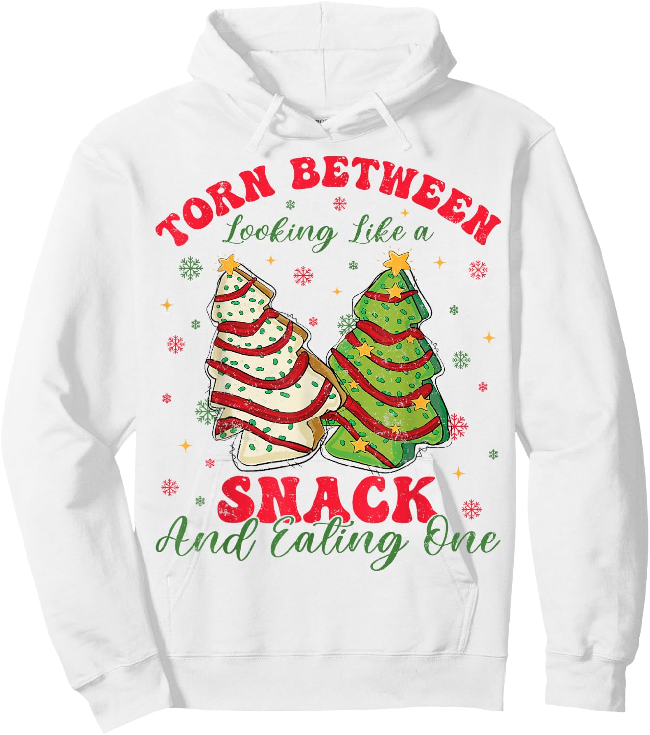 Torn Between Looking Like A Snack And Eating One Christmas Hoodie - Hoodie | White