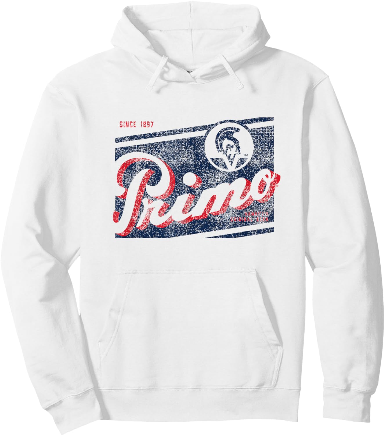 Primo Vintage Style - Logo Hoodie - Hoodie | White