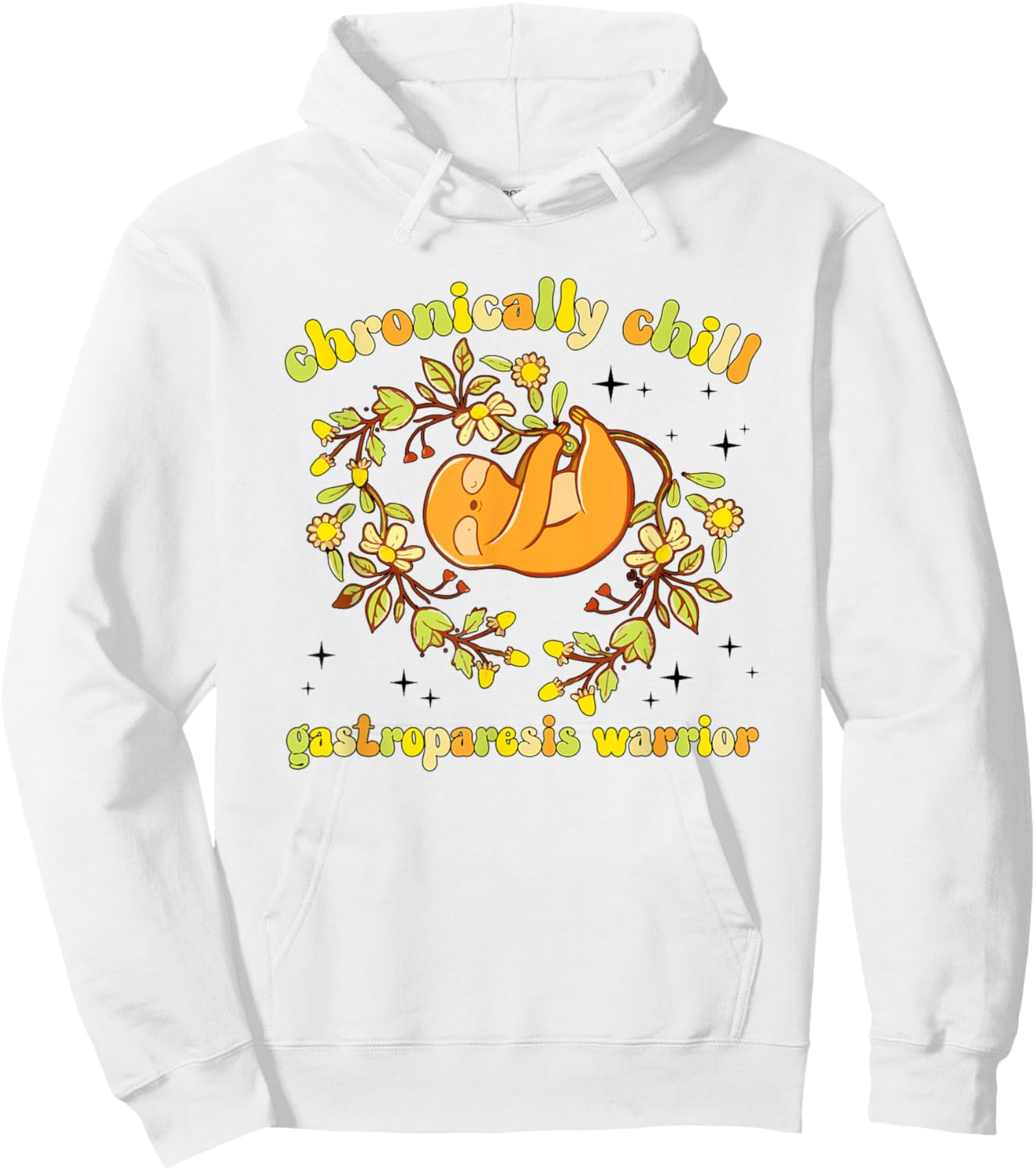 Groovy Gastroparesis Warrior Gastroparesis Awareness Month Hoodie - Hoodie | White