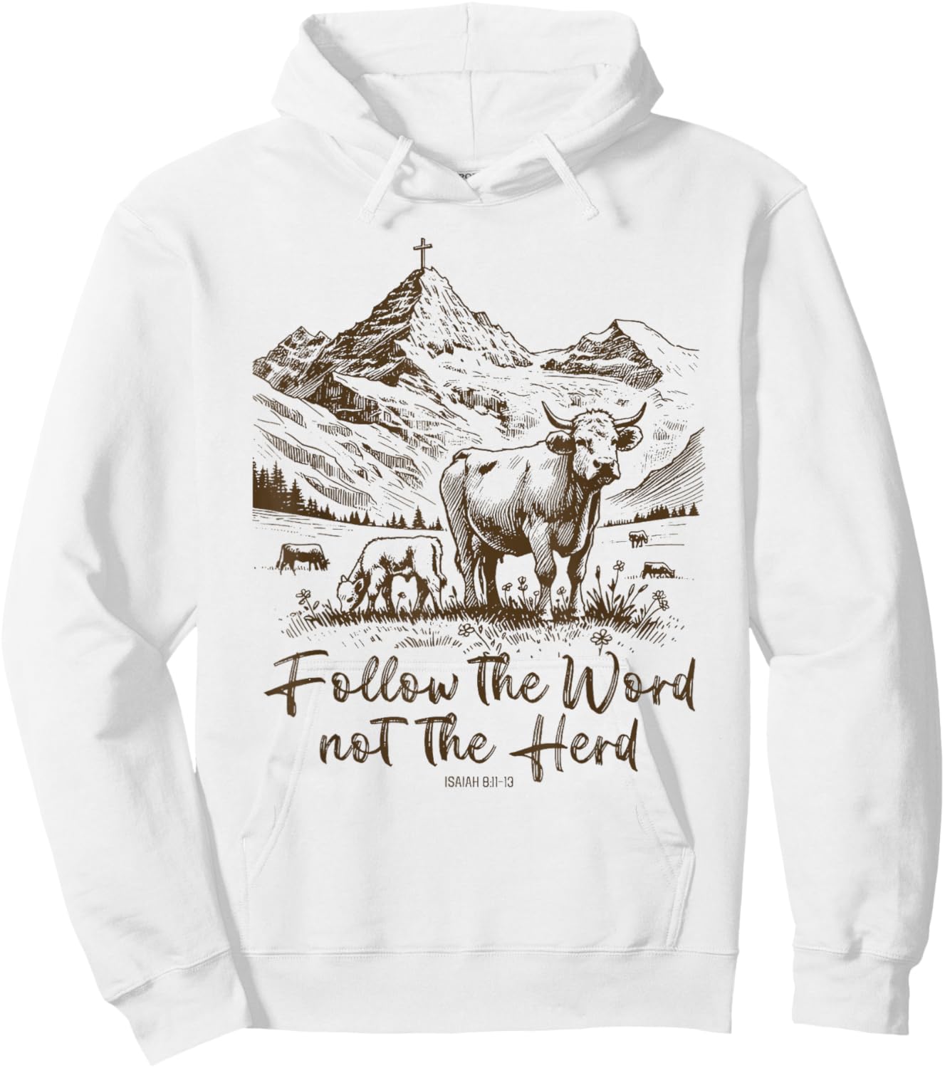 Follow The Word Not The Herd Hoodie - Hoodie | White
