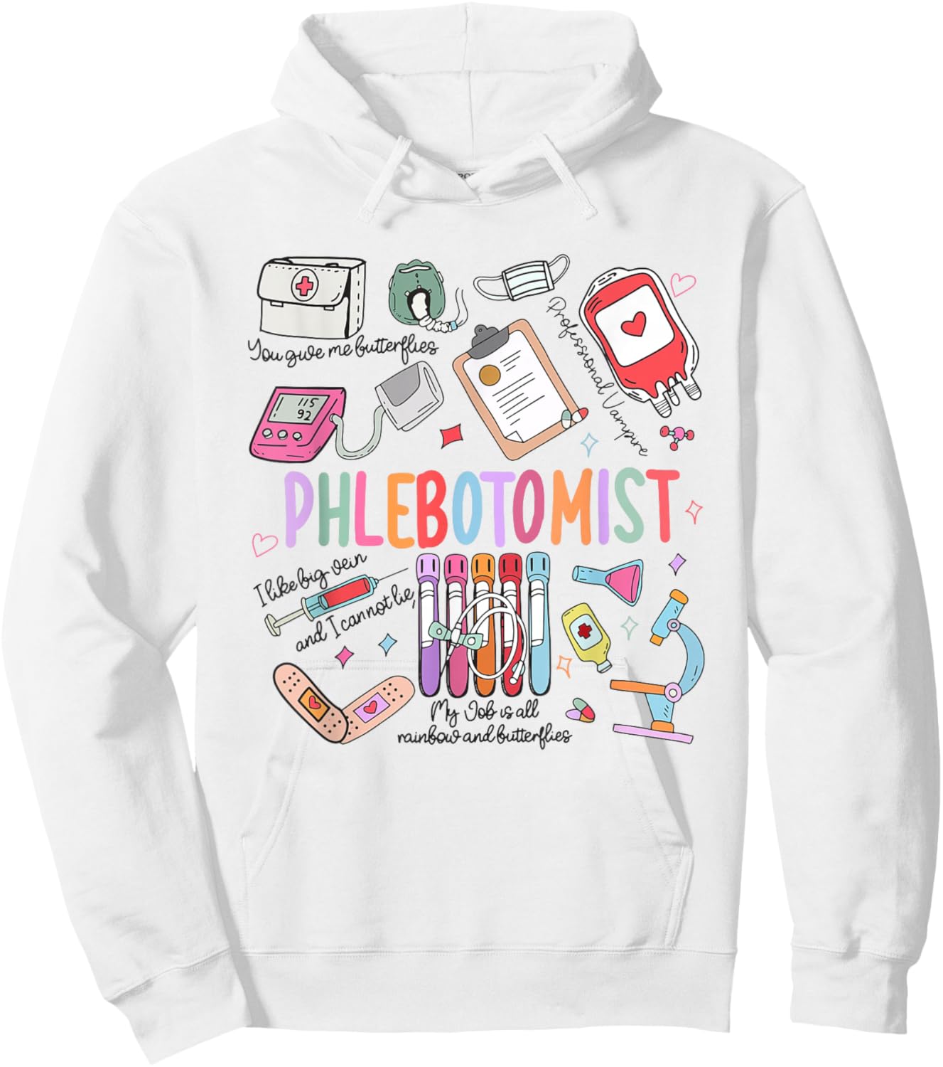 Women Phlebotomist Tech Phleb Tech Nurse Appreciation Hoodie - Hoodie | White