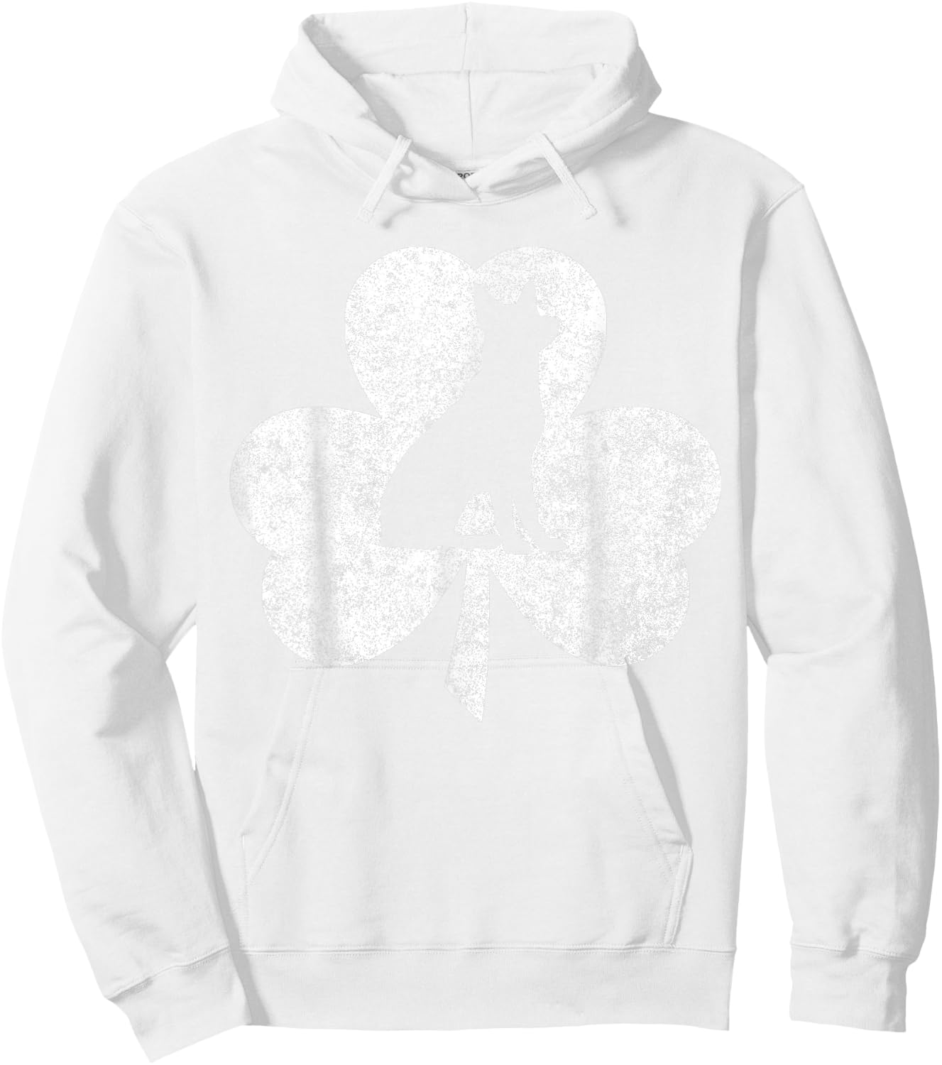 Saint Patricks Day Funny German Shepherd Irish Clover Hoodie - Hoodie | White