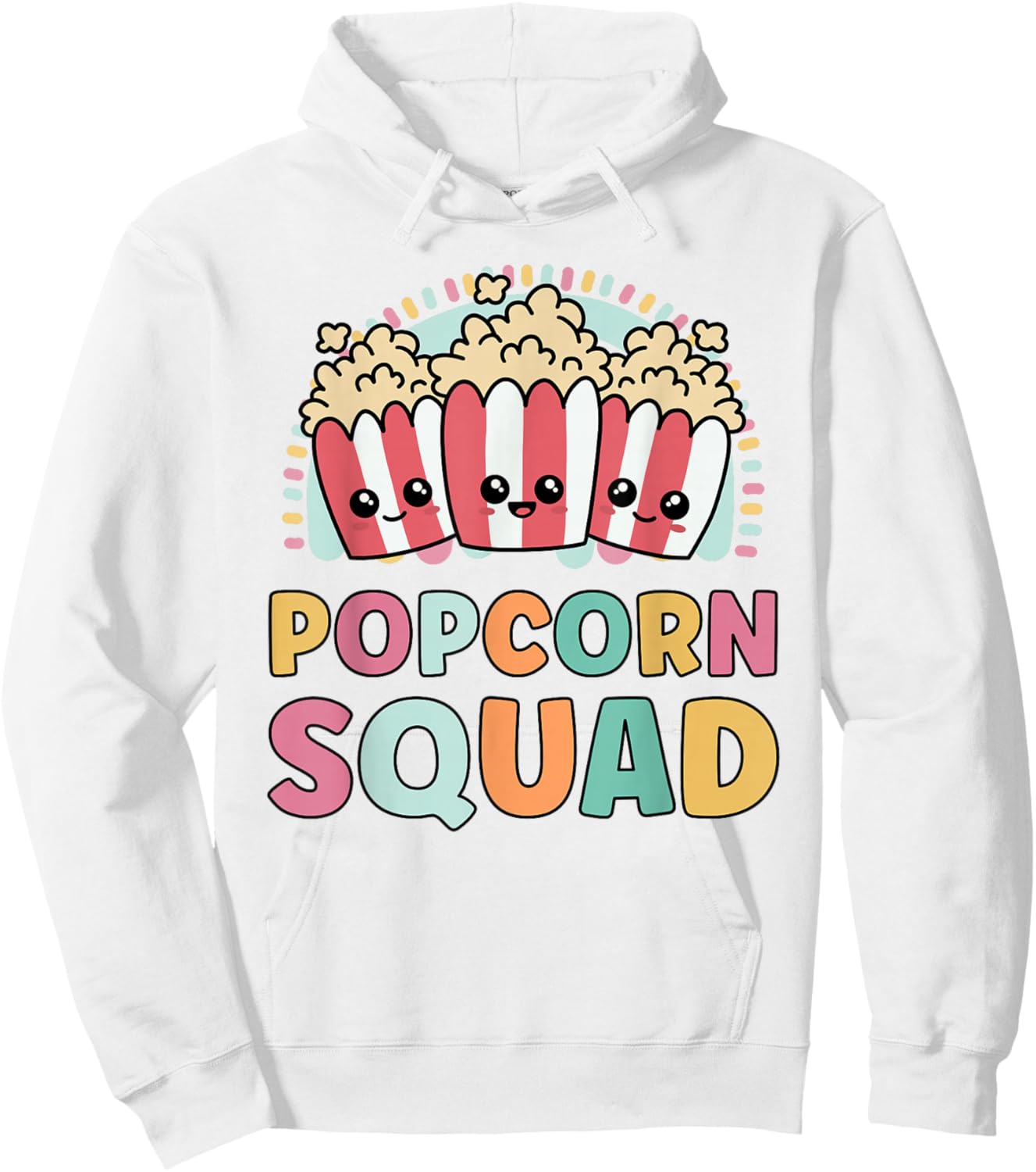 Popcorn Squad Funny Matching for Girls Cinema Movie Night Hoodie - Hoodie | White