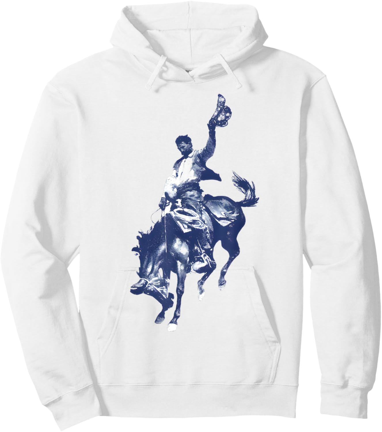 Cowboy Rodeo Horse Western Country Vintage Bronco Riding Hoodie - Hoodie | White