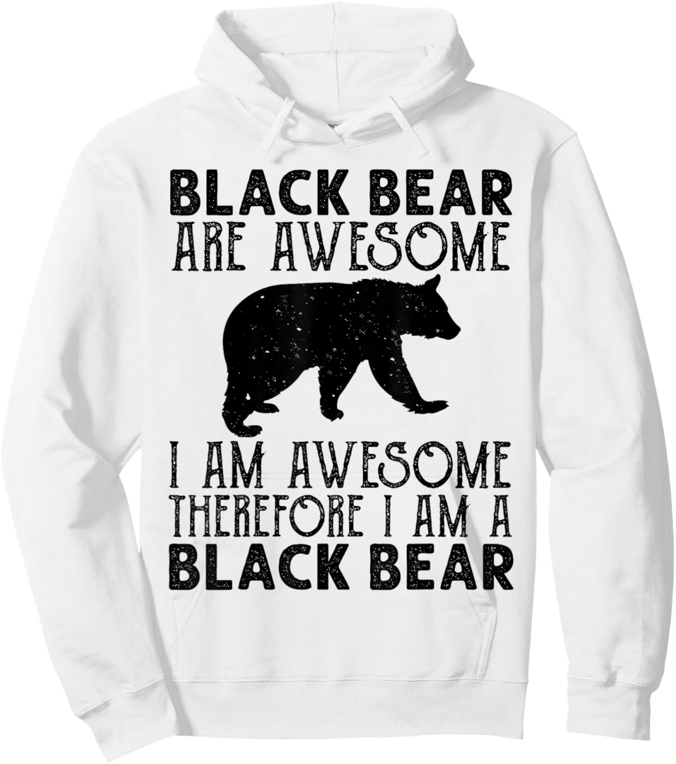 Black Bear Funny American Bear Lover Animal Hoodie - Hoodie | White