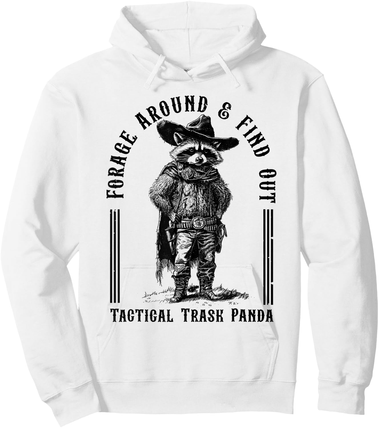 Forage Around & Find Out Tactical Trash Panda Hoodie - Hoodie | White