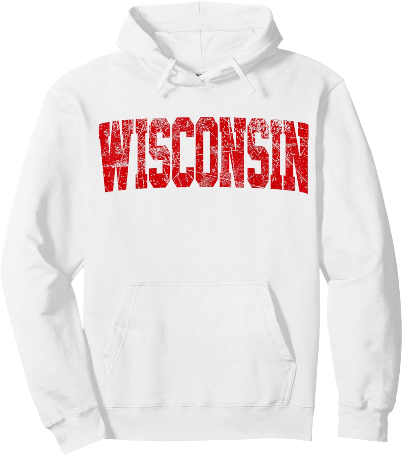 Vintage Wisconsin Wisconsin Red Retro Wisconsin Hoodie - Hoodie | White