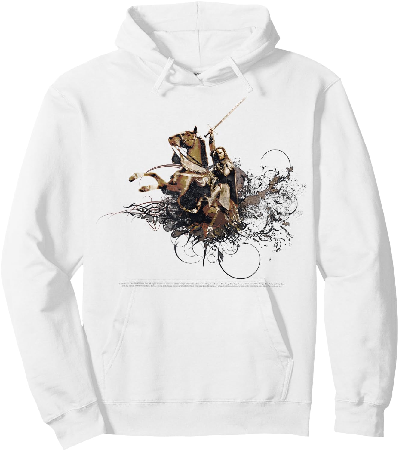 The Lord Of The Rings Aragorn Horse Portrait Hoodie - Hoodie | White