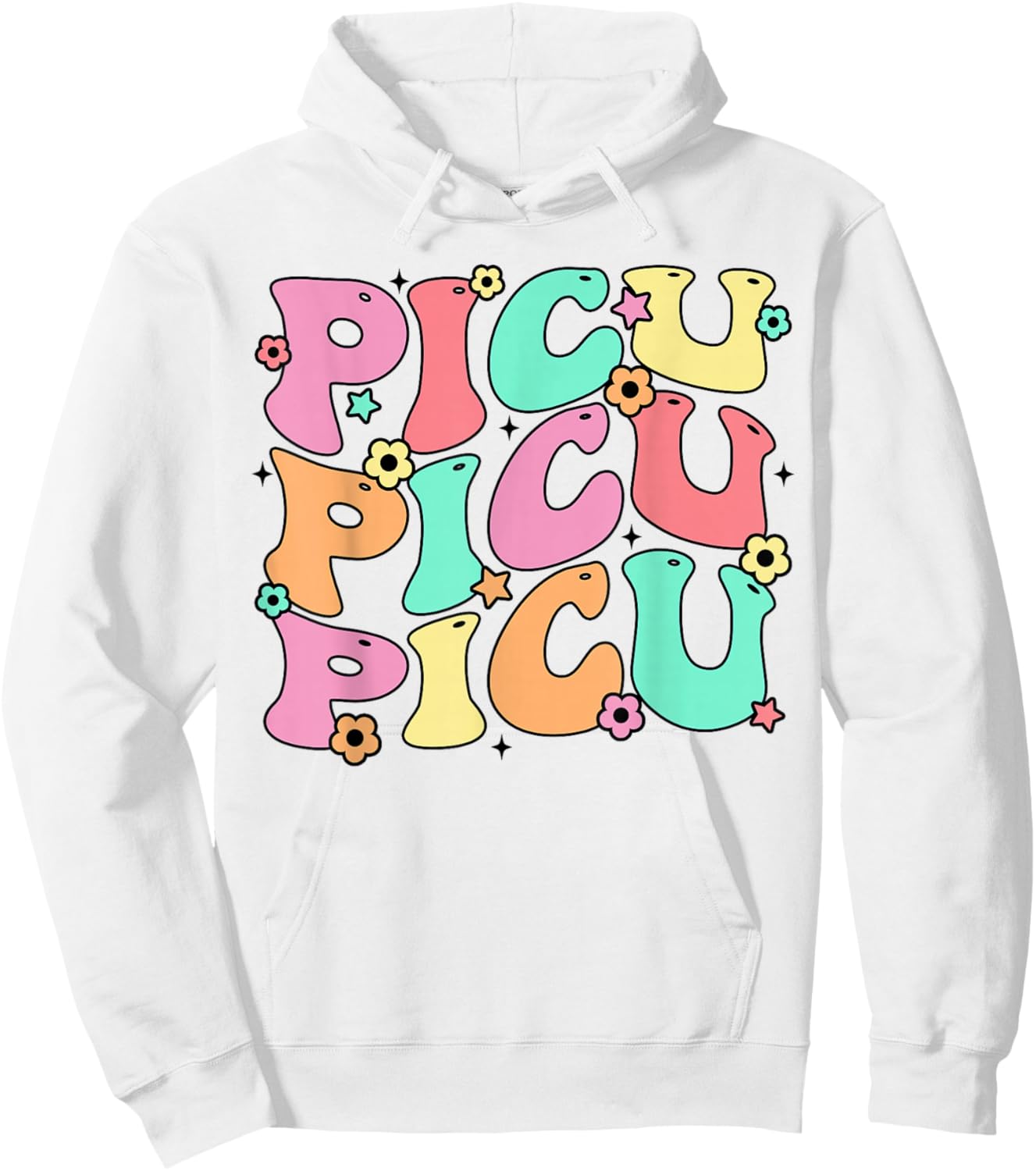 PICU Nurse Shirt Pediatric Intensive Care Unit Nurse Hoodie - Hoodie | White