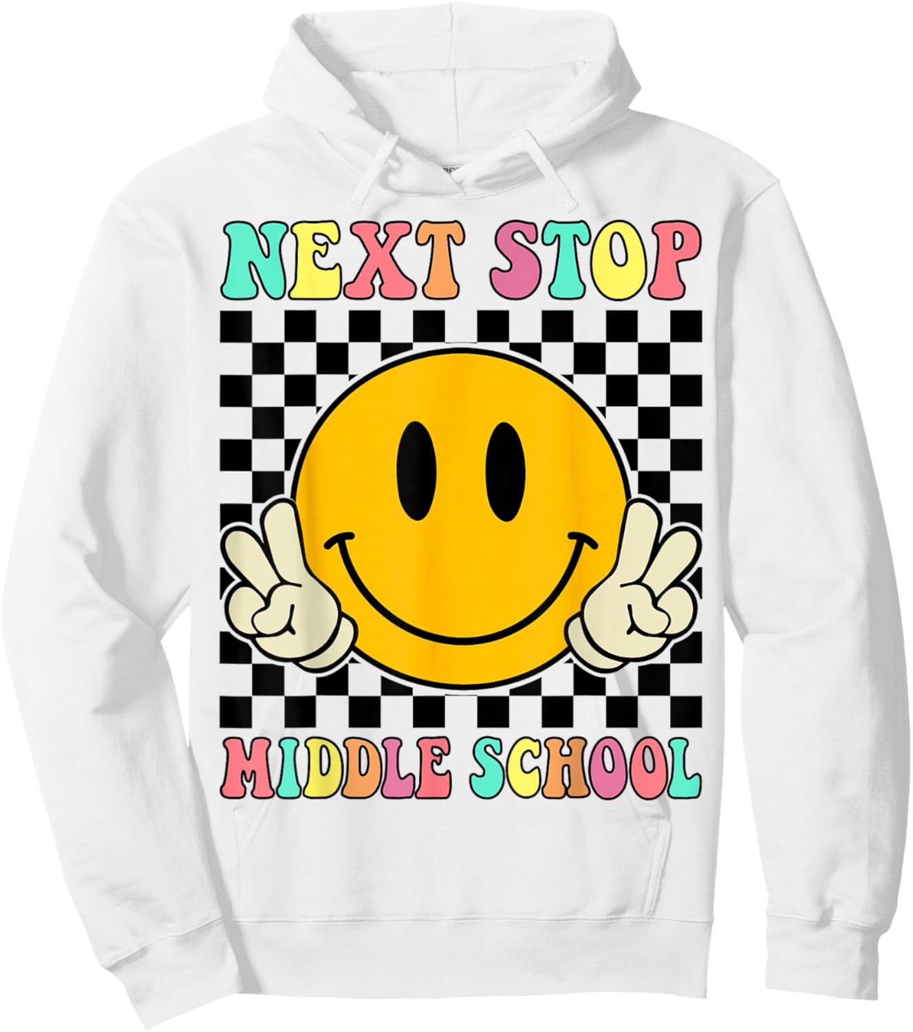 Next Stop Middle School Elementary School Graduation 2025 Hoodie - Hoodie | White