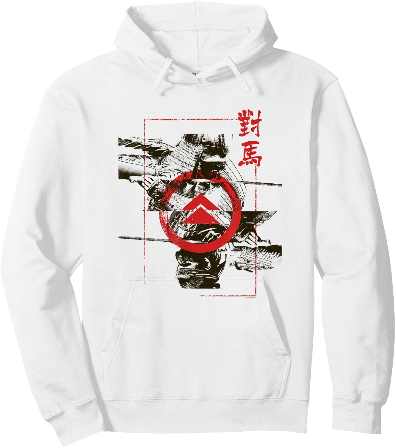 Ghost of Tsushima Mirrored Graphic with Crest Hoodie - Hoodie | White