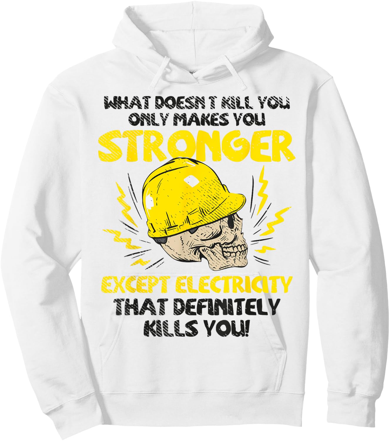 Electrician Electrical Worker Journeyman Wireman Scull Hoodie - Hoodie | White