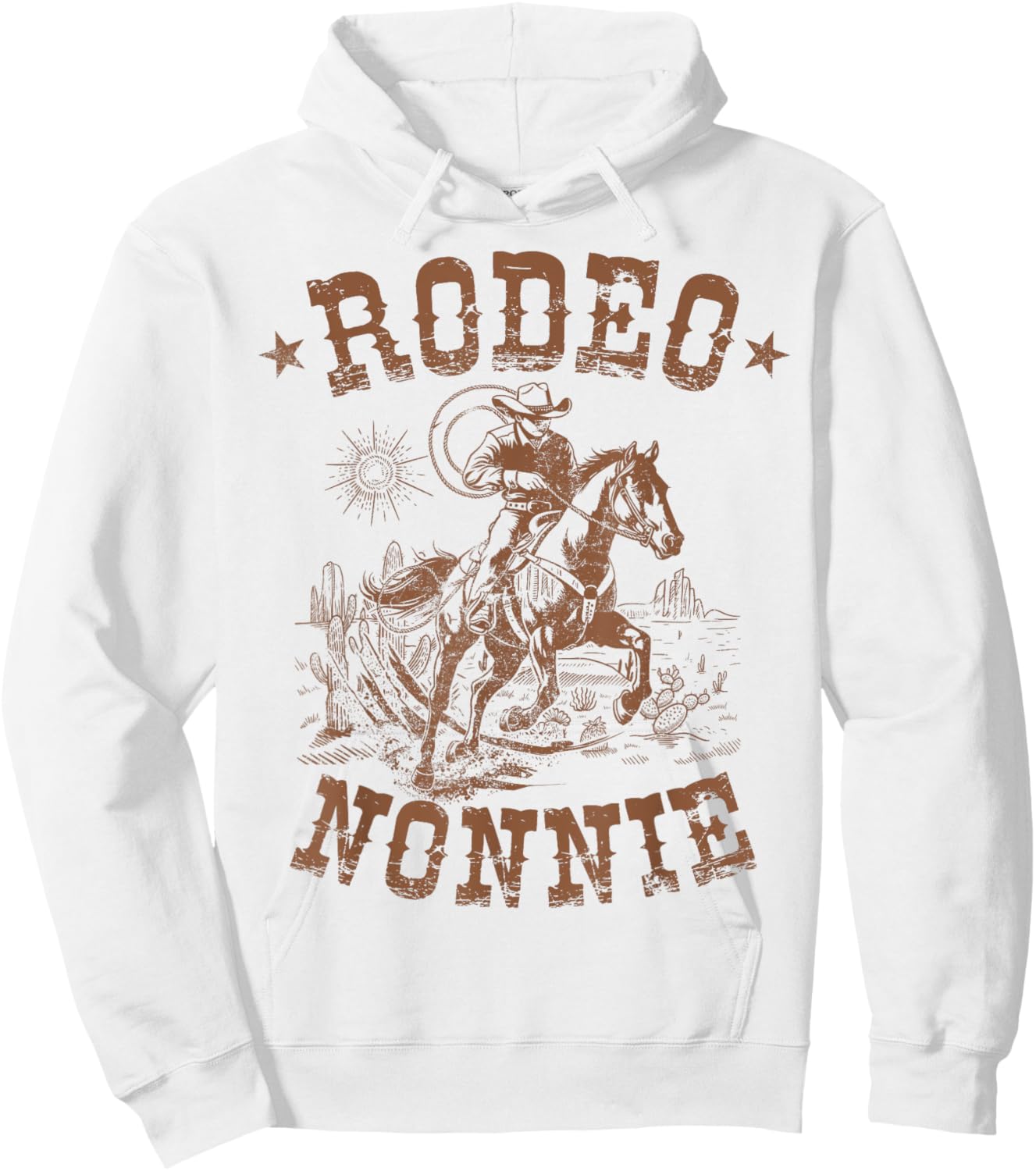 Rodeo Nonnie Western Cowboy Family Matching Mother's Day Hoodie - Hoodie | White